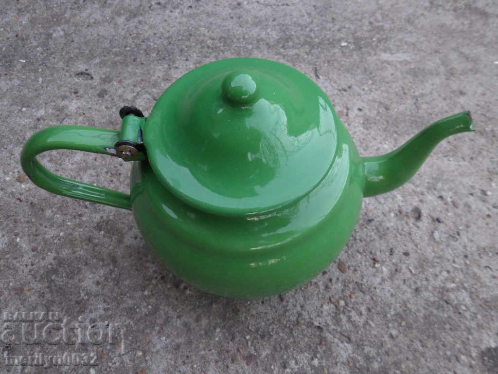 Enamelled teapot made of salt container with enamel - 6 Enamelled teapot made of salt container with enamel - 6