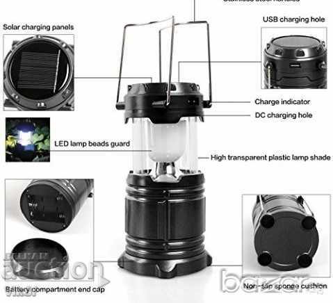 Solar LED Lamp G-85 For Camping with price 15.50 BGN | € 7.93