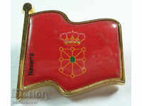19747 Spania semnează cu stema și steagul provinciei Navarra Pin