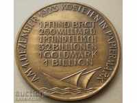 Германия Ваймар 1 Билион 1923 10гр. 32мм. UNC RR (3) (r-k)