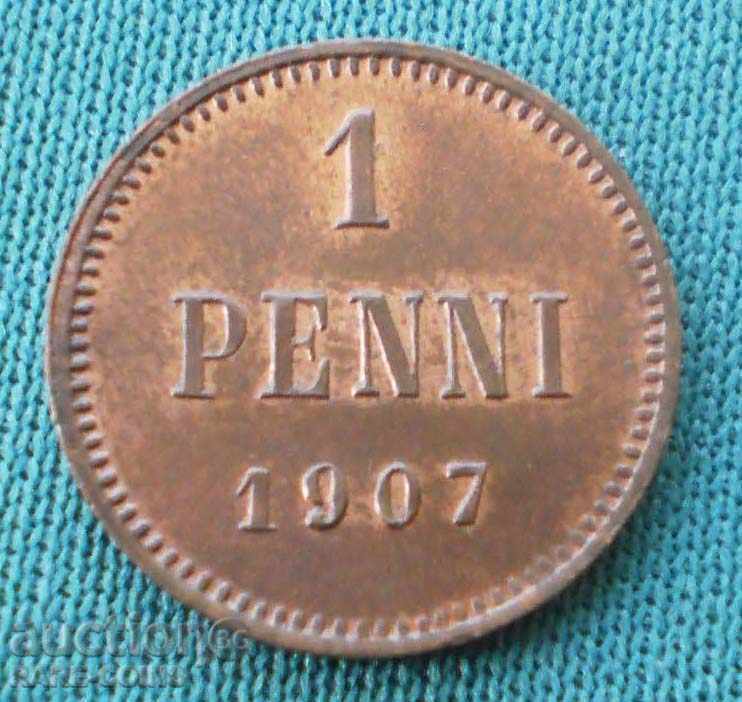 Rusia - Finlanda 1 Penny 1907 UNC (5) (r-k)