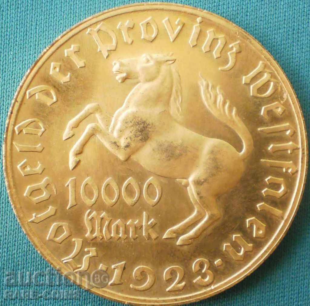 Livrarea Germania 10 000 Marc 1923 32g. 44 mm. UNC (5) (r-k)