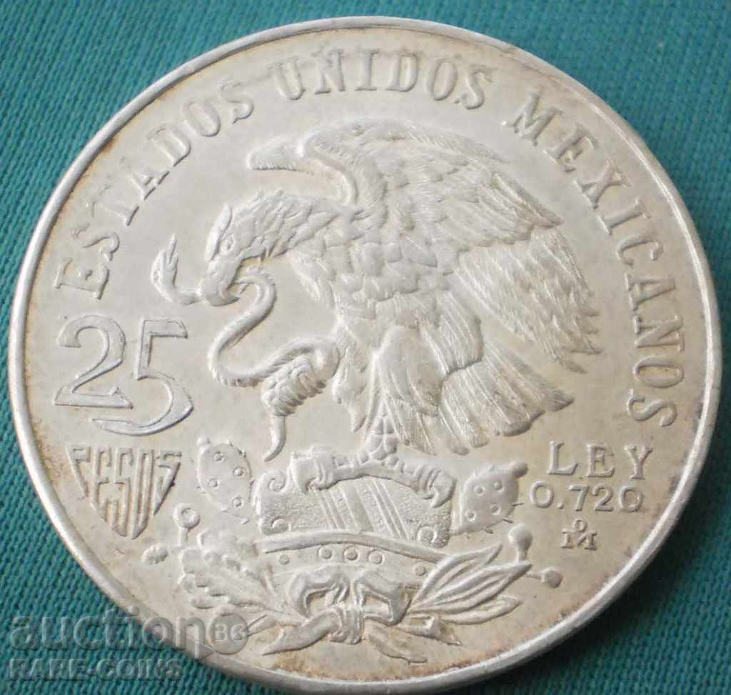 Mexic 25 Peso 1968 UNC Silver Primul tip (5) (r-k) cu preț € 23.01 | 45.00 BGN