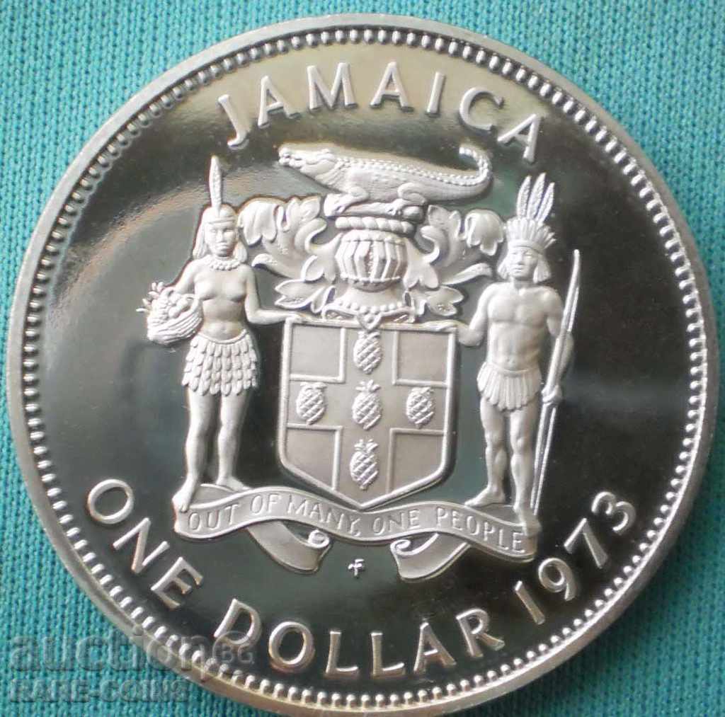 Jamaica 1 Dolar 1973 29g 38mm. UNC PROOF (5) (r-k)