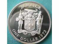 Ямайка 1 Долар 1973 29гр.38мм. UNC PROOF (5) (r-k)
