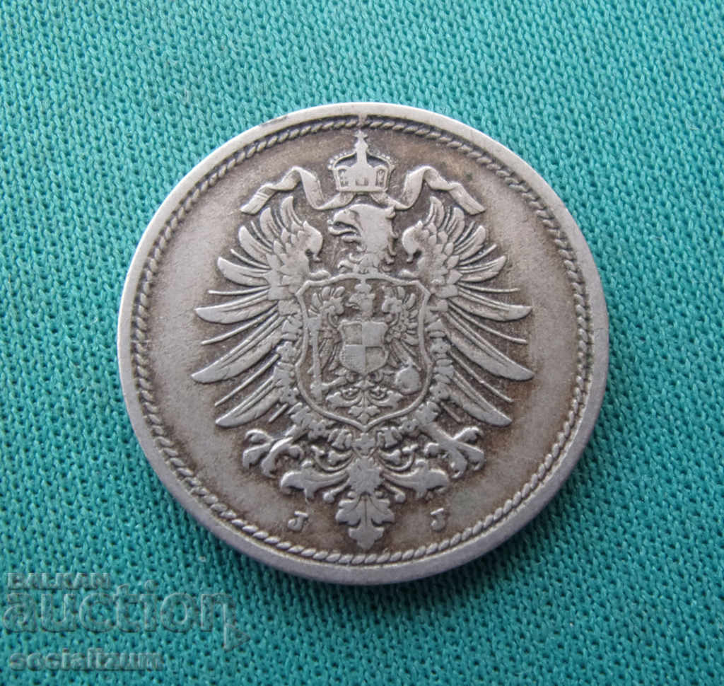 Germania Hamburg 10 Pennig 1876 J Rare Monede