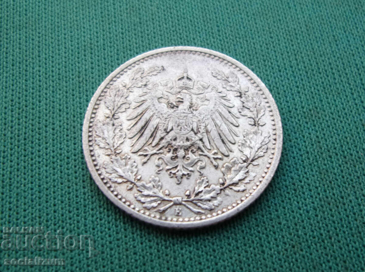 Germania ½ Marcă 1907 E Rare UNC (5) (r-k) cu preț € 33.23 | 64.99 BGN