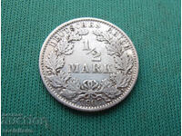 Germania ½ Marcă 1907 E Rare UNC (5) (r-k)