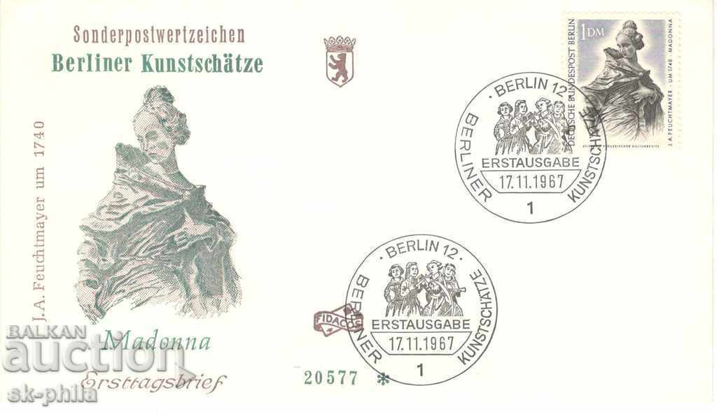 Пощенски първодневен плик- Зап.Берлин - Художествена галерия
