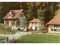 Postcard - Alpine houses - brand-boxes