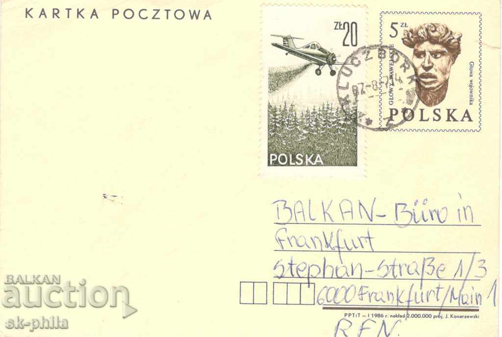 Postcard - Poland - traveled with an additional brand