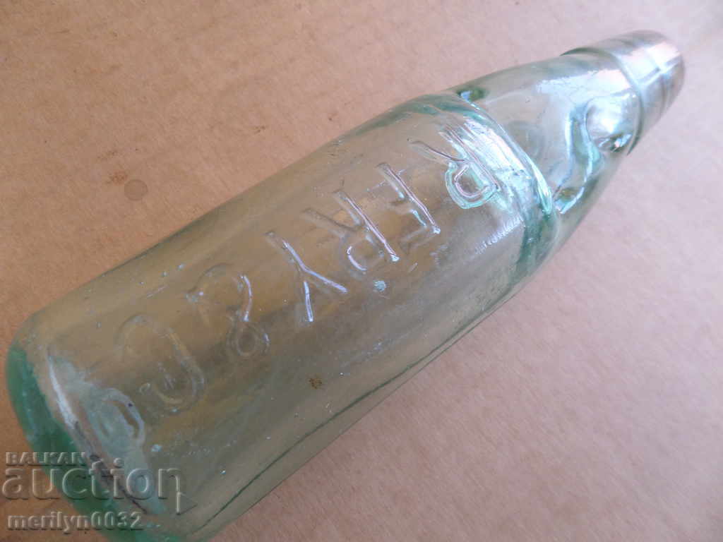 Bottle with ball, soda, bottle of lemonade