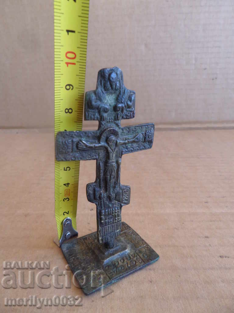 Renaissance bronze ceremonial seal prosphorus cross 1867 - 7 Renaissance bronze ceremonial seal prosphorus cross 1867 - 7