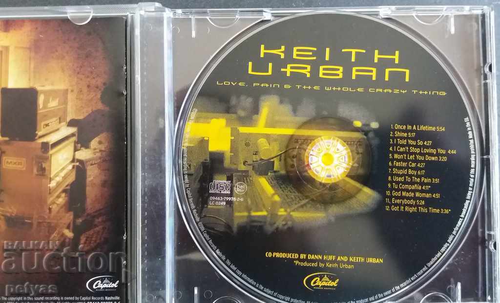 Keith Urban-Love, Pain & The Whole Crazy Thing (Full) with price 4.50 BGN | € 2.30 Keith Urban-Love, Pain & The Whole Crazy Thing (Full) with price 4.50 BGN | € 2.30