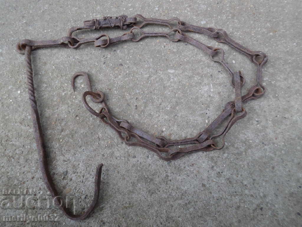 Hand forged chain for hearth, chain, wrought iron with price 47.00 BGN | € 24.03 Hand forged chain for hearth, chain, wrought iron with price 47.00 BGN | € 24.03
