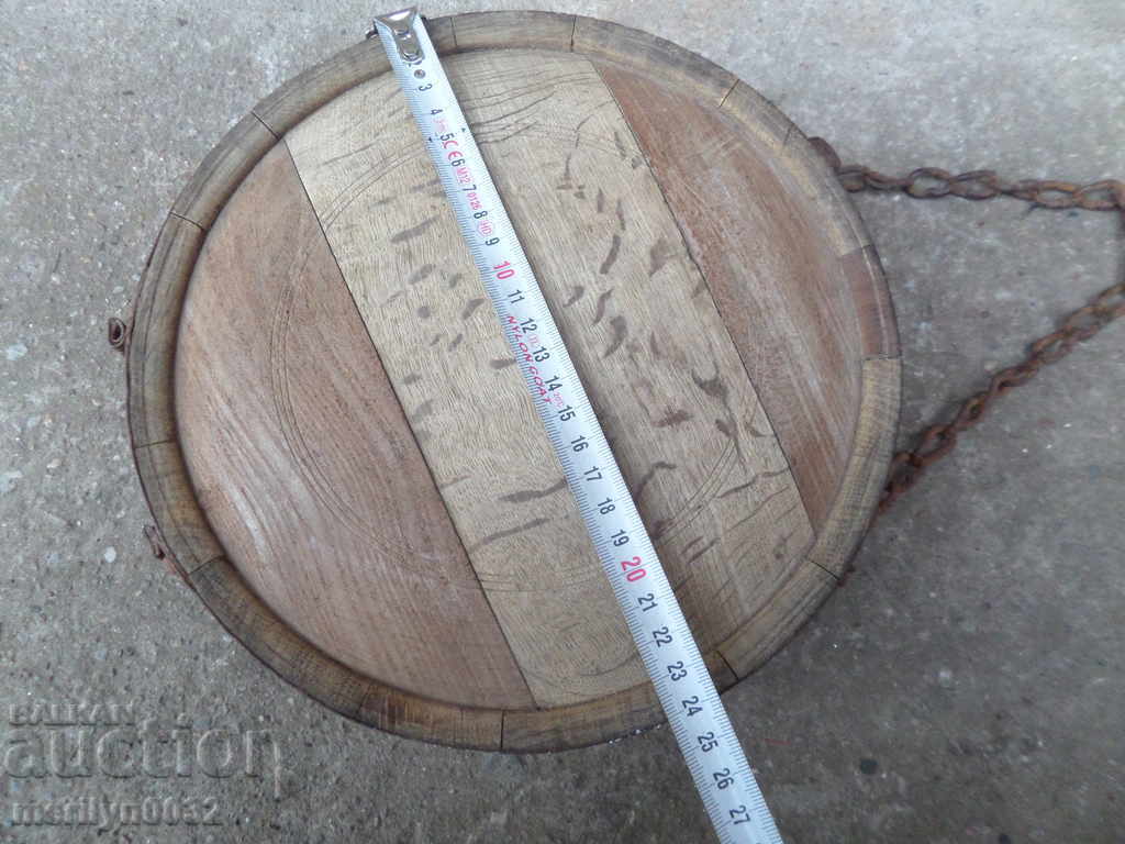 Auction Old horse bucket, bucket, barrel, wooden, pavour Auction Old horse bucket, bucket, barrel, wooden, pavour