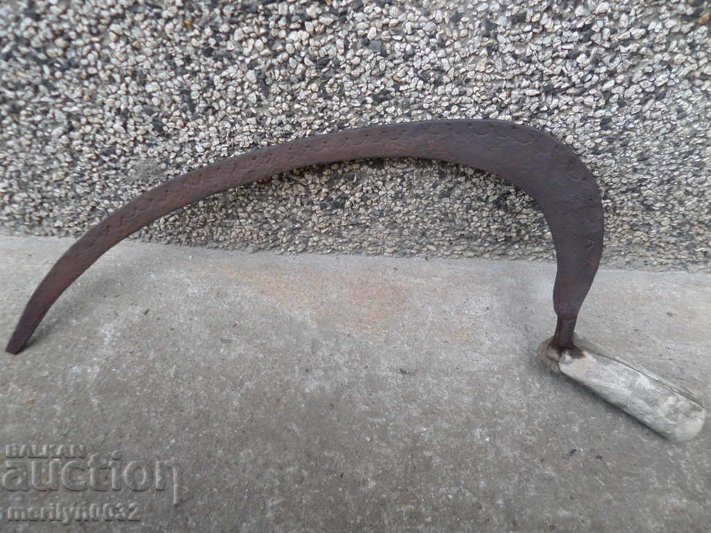 Auction Ottoman sickle with a gravy cutter, blade, wrought iron Auction Ottoman sickle with a gravy cutter, blade, wrought iron
