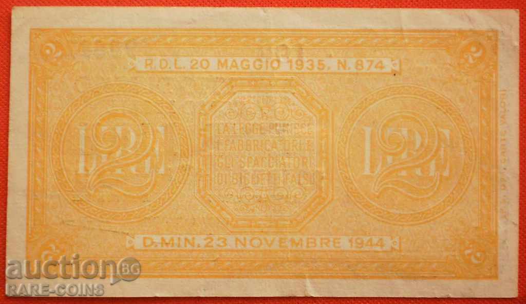 Italia 2 Lirets 1944 (r-c) cu preț € 4.09 | 8.00 BGN