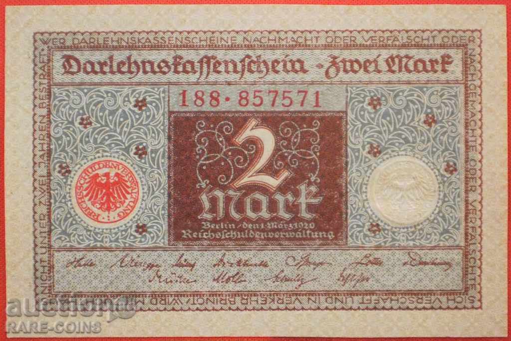 Германия 2 Марк 1920 (r-с)