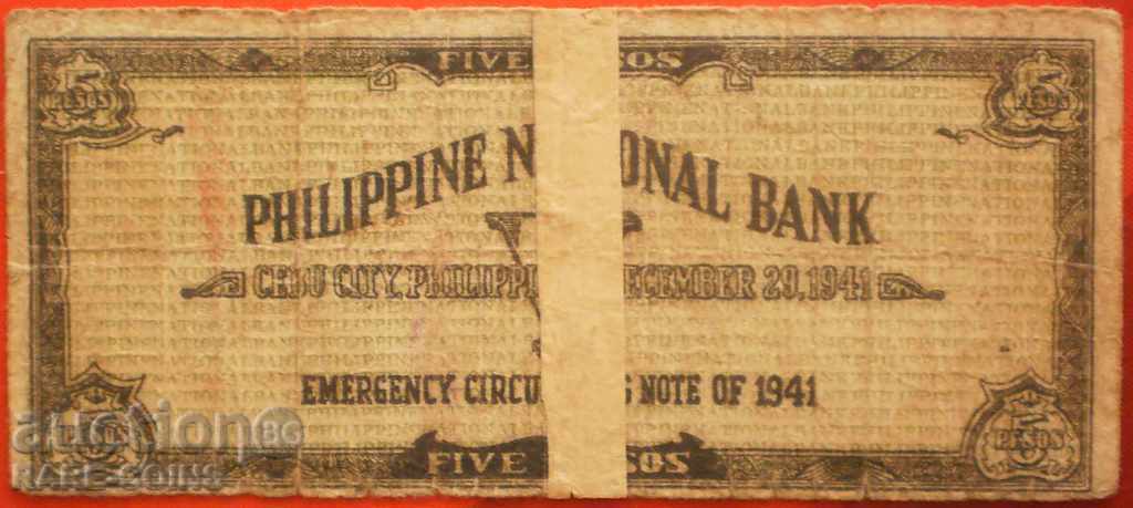 SUA - Filipine 5 Peso 1941 (rd) cu preț € 3.07 | 6.00 BGN