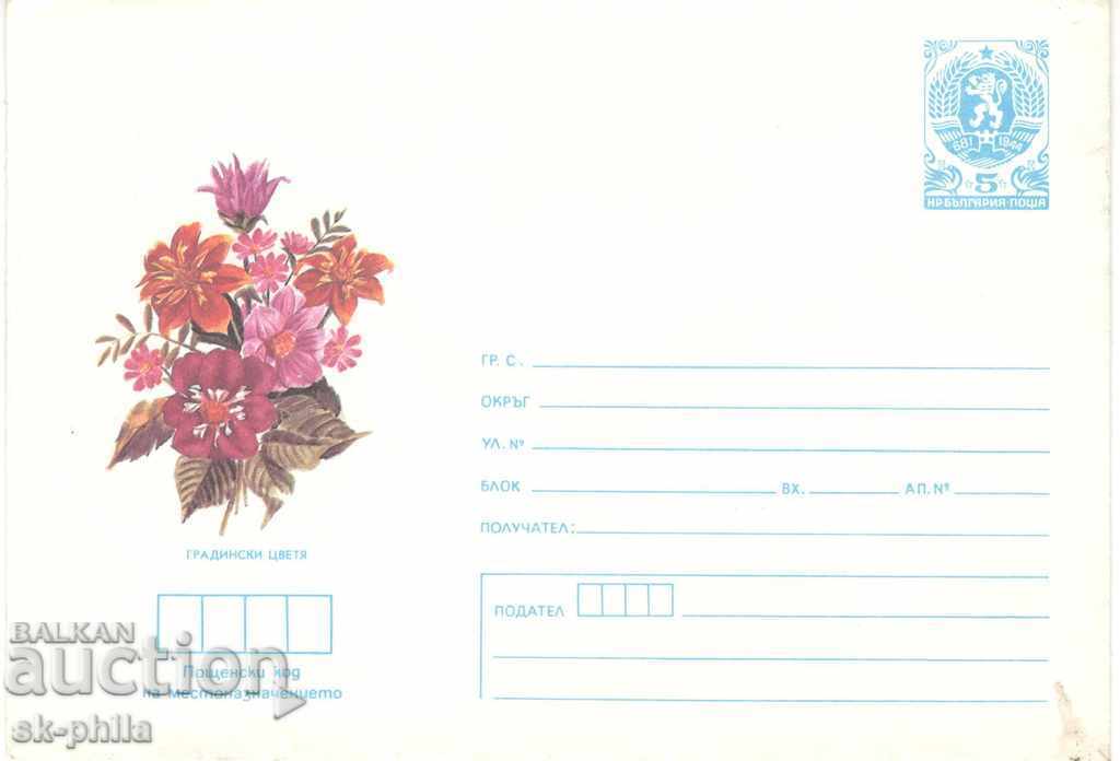Postage envelope - Garden flowers - bouquet
