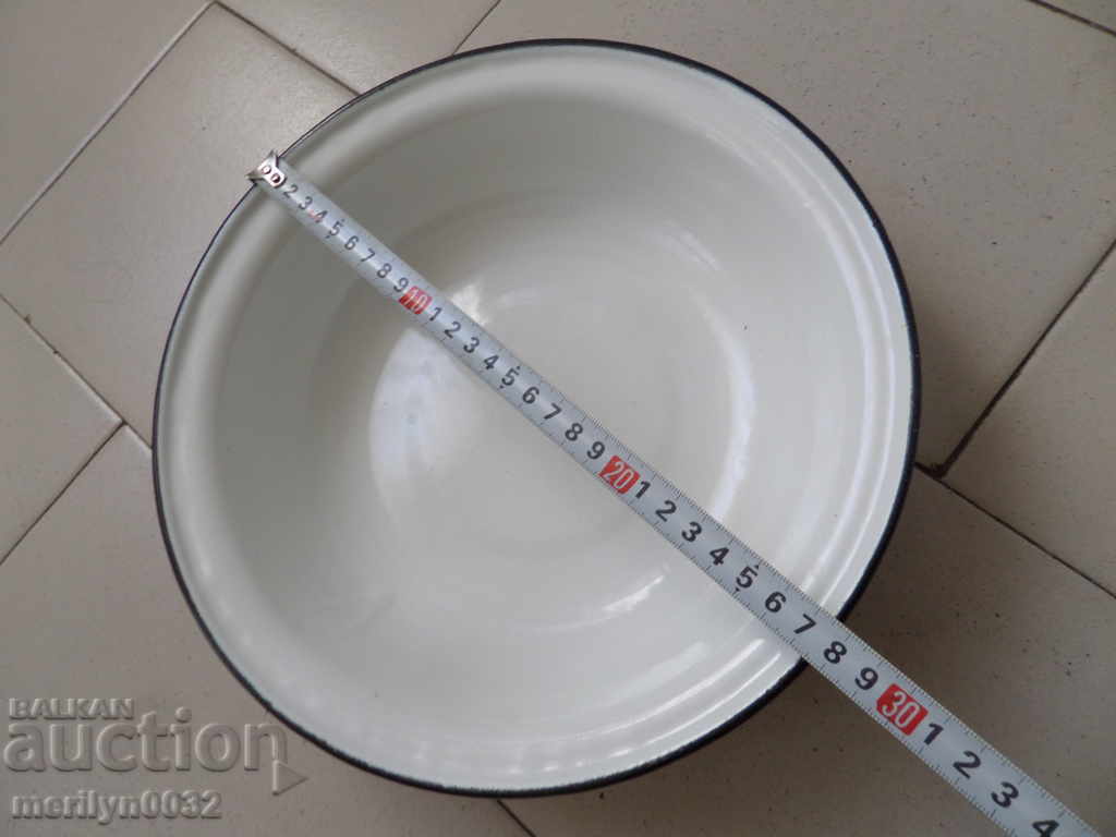 Enamelled salt basin, basin, enameled vessel, USSR - 6 Enamelled salt basin, basin, enameled vessel, USSR - 6