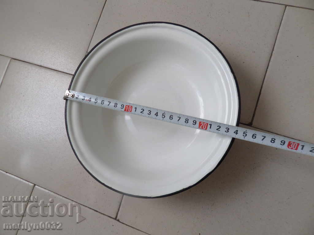 Enamelled salt basin, basin, enameled vessel, USSR - 5 Enamelled salt basin, basin, enameled vessel, USSR - 5