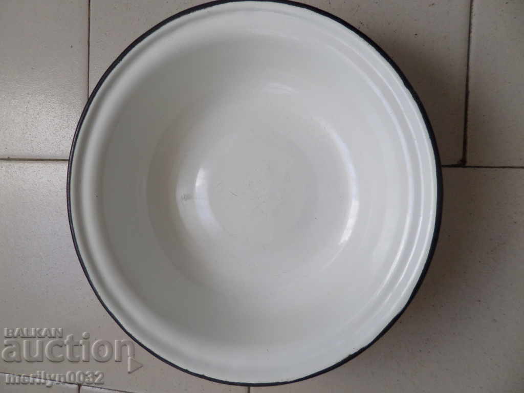 Enamelled salt basin, basin, enameled vessel, USSR - 6 Enamelled salt basin, basin, enameled vessel, USSR - 6