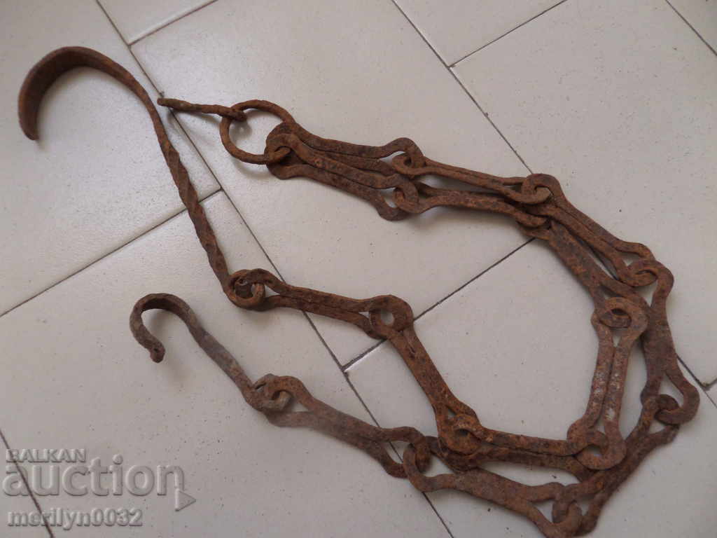 Livrarea Vechiul cârlig lanț forjat, cârlige cuier lanț focar Livrarea Vechiul cârlig lanț forjat, cârlige cuier lanț focar