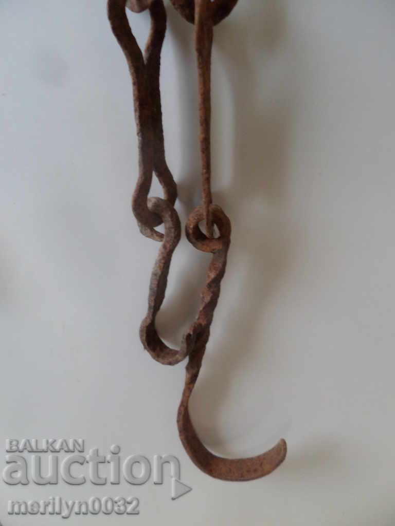 Vechiul cârlig lanț forjat, cârlige cuier lanț focar - 7 Vechiul cârlig lanț forjat, cârlige cuier lanț focar - 7