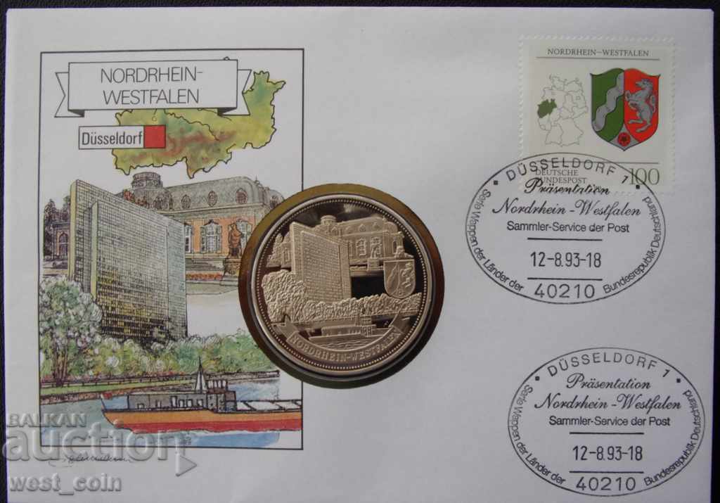 Geremania 1993 Postal envelope North Westfalia NUMISBRIEFE