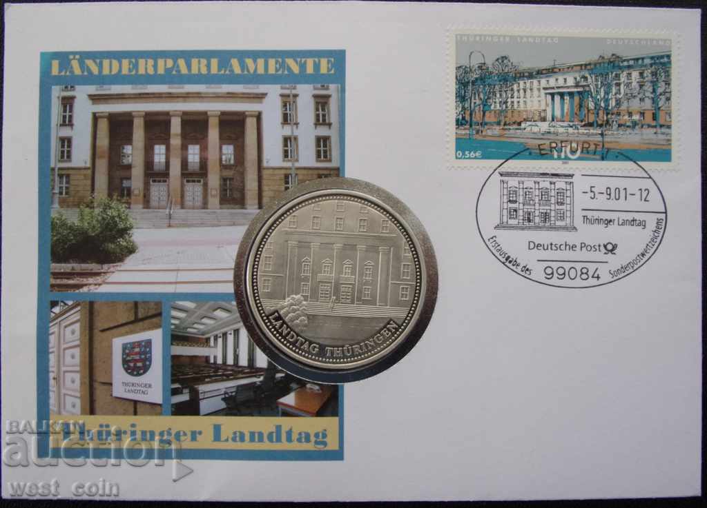 Геремания 2012 Пощенски плик Тюрингия NUMISBRIEFE