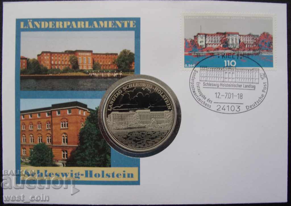 Peremiah 2018 Ταχυδρομικό φάκελο Schleswig-Holstein NUMISBRIEFE