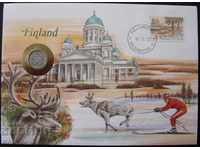 Finland 1989 Postal envelope with NUMISBRIEFE coin