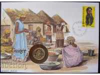 Guinea 1990 Postal envelope with NUMISBRIEFE Coin