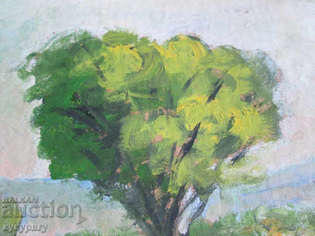 Delivery of Old oil painting landscape painting on Iv. Yordanov