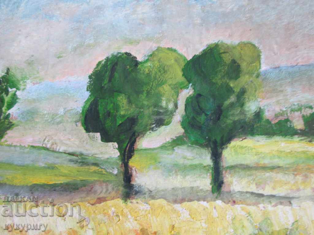 Old oil painting landscape painting on Iv. Yordanov - 5