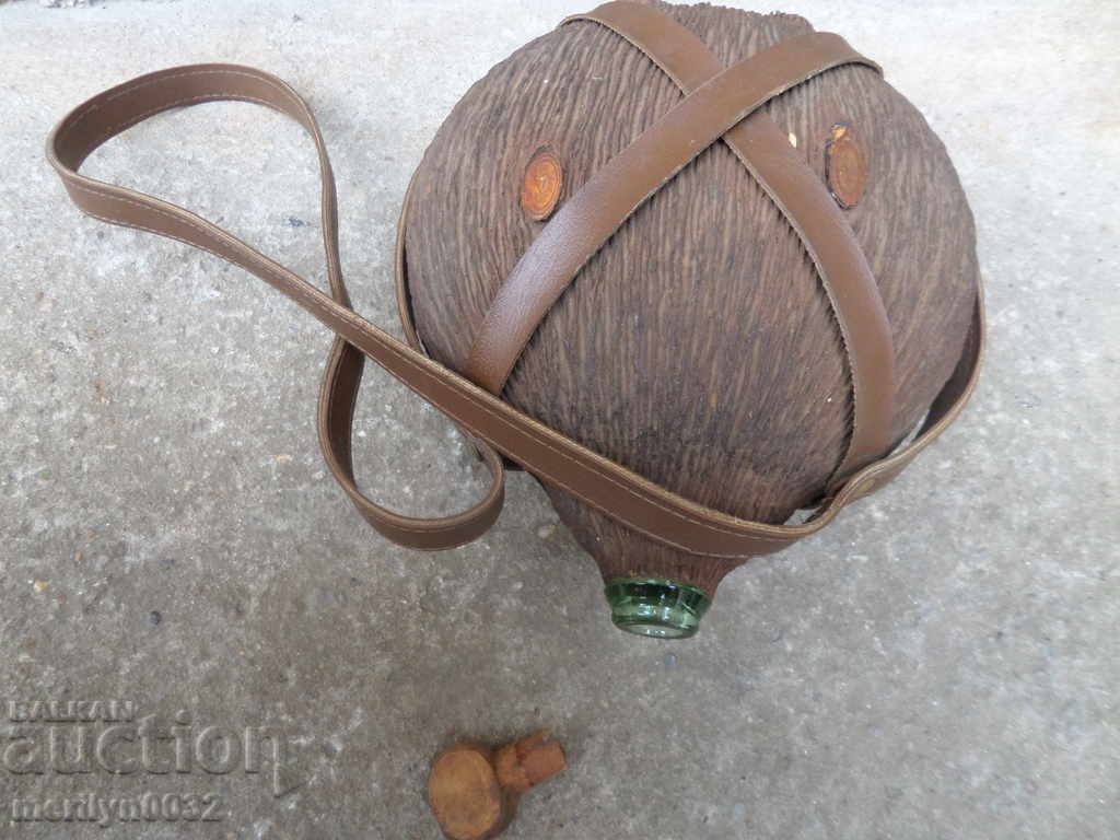 An old glass bottle with a strap - 6 An old glass bottle with a strap - 6