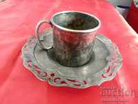 Ancient Plated Set Plate and Cup