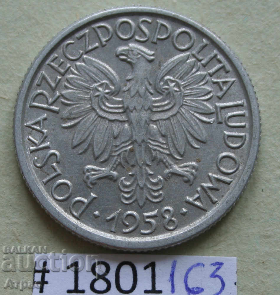 2 zlotți 1958 Polonia cu preț € 1.38 | 2.70 BGN