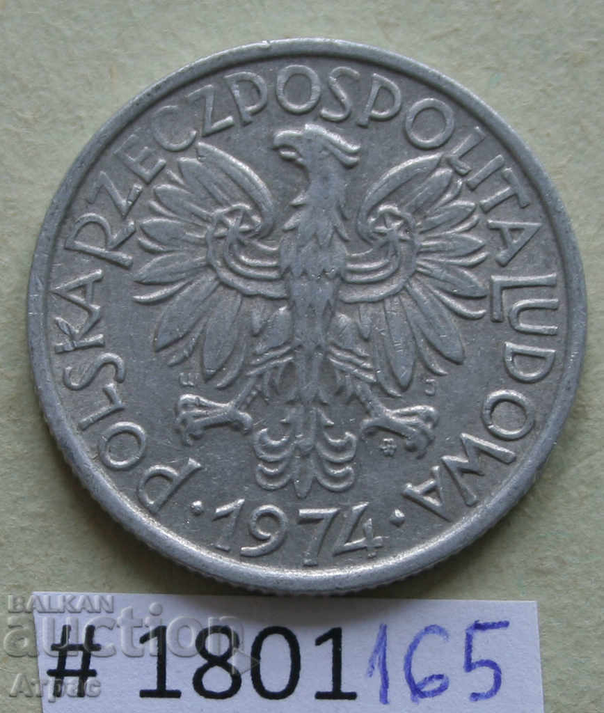 2 zlotți 1974 Polonia cu preț € 0.61 | 1.19 BGN