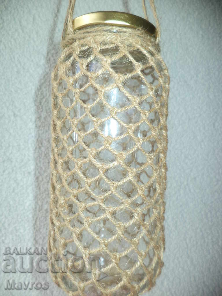 Auction Decoration - Hand-woven jar with natural fibers Auction Decoration - Hand-woven jar with natural fibers