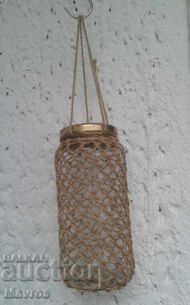 Delivery of Decoration - Hand-woven jar with natural fibers Delivery of Decoration - Hand-woven jar with natural fibers