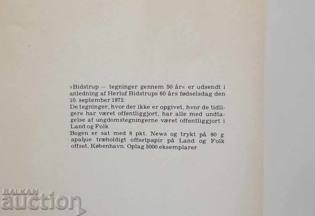 Tegninger gennem 50 år - Herluf Bidstrup 1972 with autograph - 5 Tegninger gennem 50 år - Herluf Bidstrup 1972 with autograph - 5