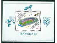 3700А България 1988 - ЕВРОПЕЙСКО ПО ФУТБОЛ - БЛОК Без наз **