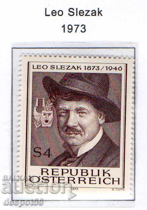 1973. Αυστρία. Leo Slezak, τραγουδιστής και κινηματογραφιστής.
