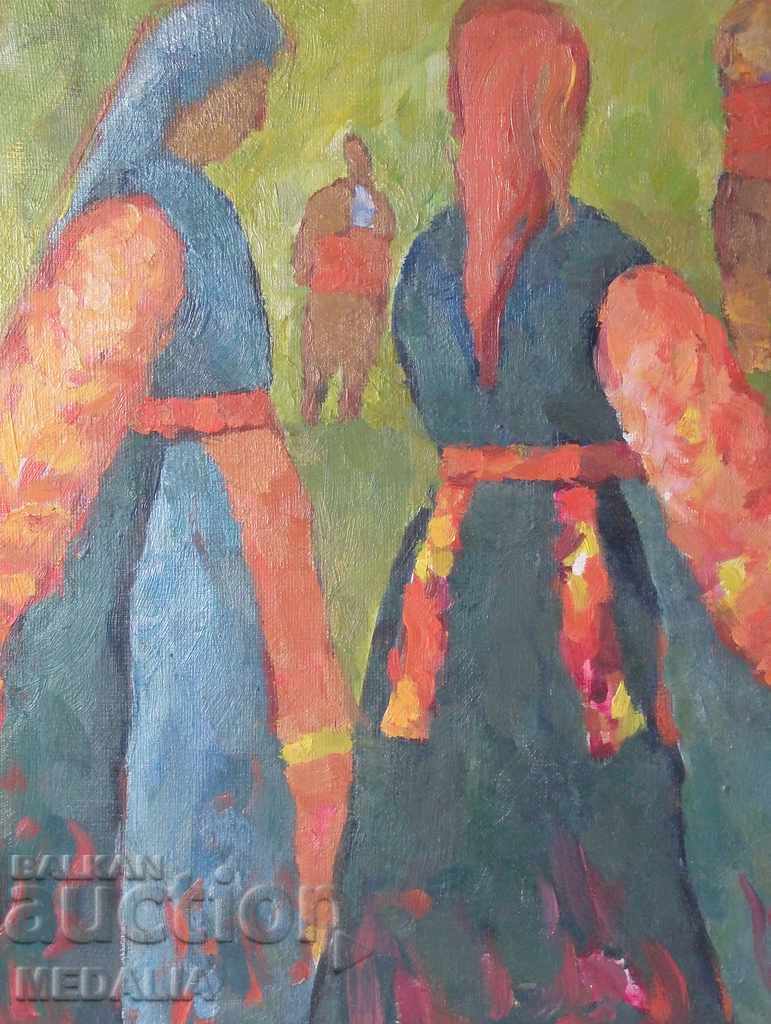 Nadezhda Kuteva - "Costumes from Thrace" - oil paints signed with price 1000.00 BGN | € 511.29 Nadezhda Kuteva - "Costumes from Thrace" - oil paints signed with price 1000.00 BGN | € 511.29