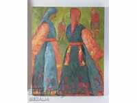Nadezhda Kuteva - "Costumes from Thrace" - oil paints signed