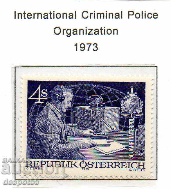 1973. Austria. 50 years Interpol.