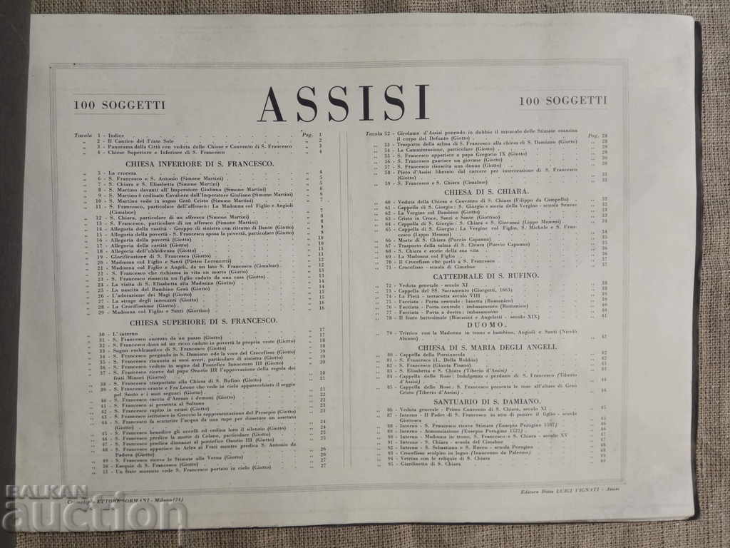 Assisi. Editors Ditta Luigi Vignati. Cento Soggetti with price 30.00 BGN | € 15.34 Assisi. Editors Ditta Luigi Vignati. Cento Soggetti with price 30.00 BGN | € 15.34